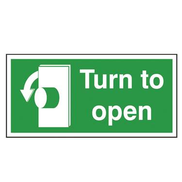 Picture of Turn To Open Left Sign