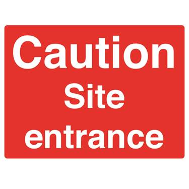 Picture of Caution Site Entrance Sign