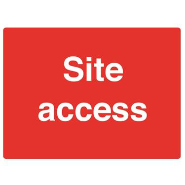 Picture of Site Access Sign