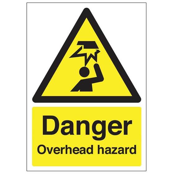 Picture of Danger Overhead Hazard Sign