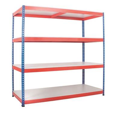 Picture of Rivet Shelving with White Shelves